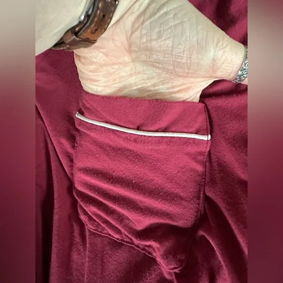 Kindred Bravely Clea Bamboo maternity pajama set size XL in deep berry - Picture 8 of 11